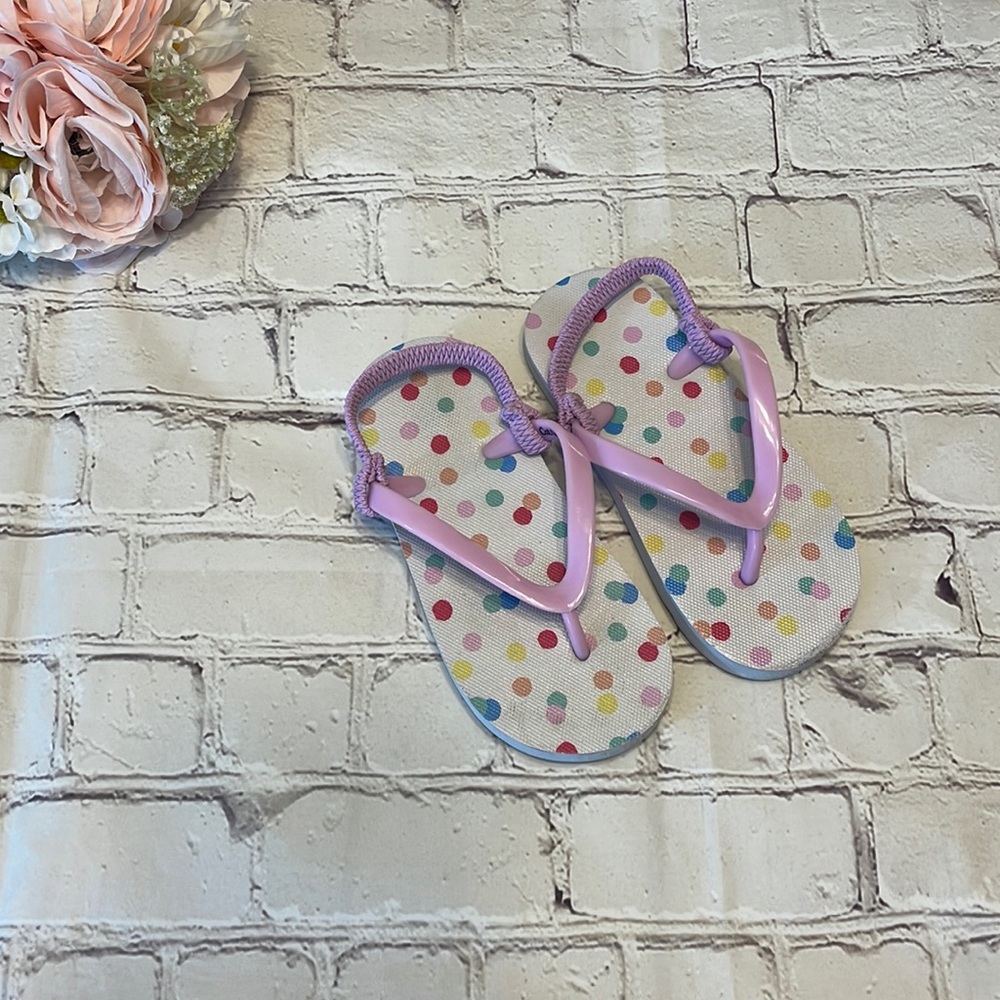 🌸 Cat & Jack Polka Dot Flip Flops